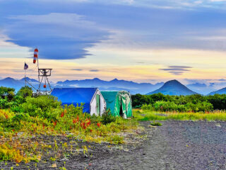Camp photo from Alaska Peninsula hunt 101